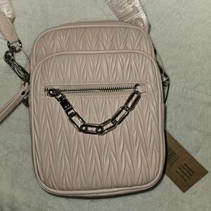 Steve Madden Light Pink Quilted Crossbody Bag